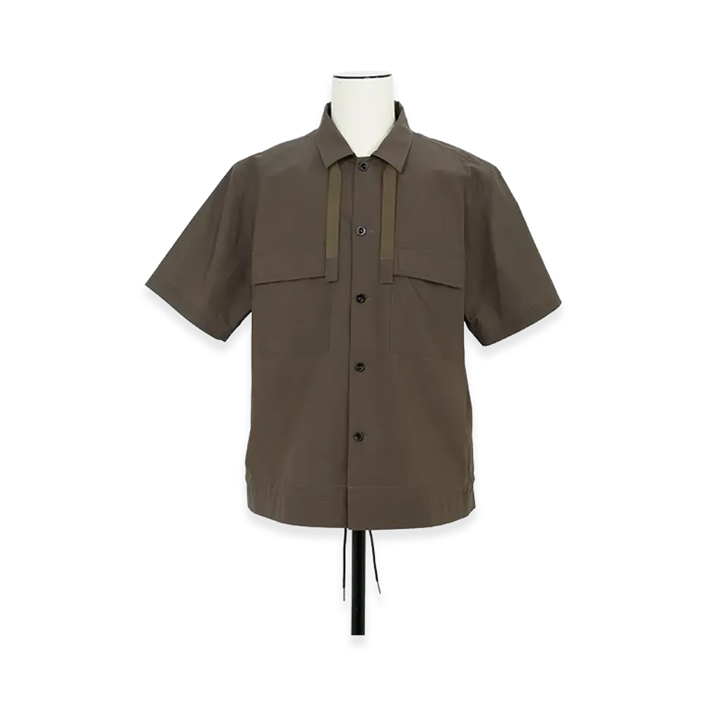 sacai Cotton Typewriter Shirt "Taupe"