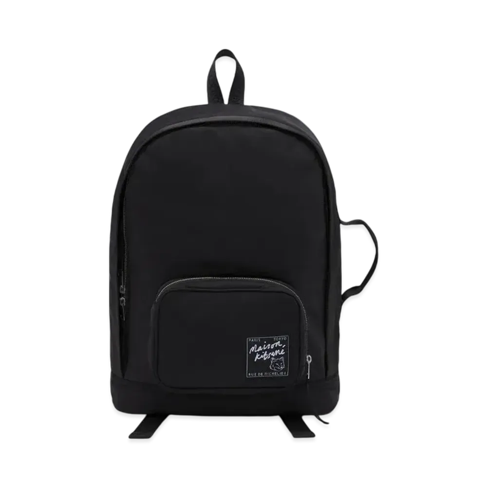 Maison Kitsune Nylon Backpack "Black"