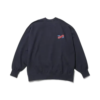 FreshService Corporate Printed Crew Neck Sweat All Day All Night "Navy"