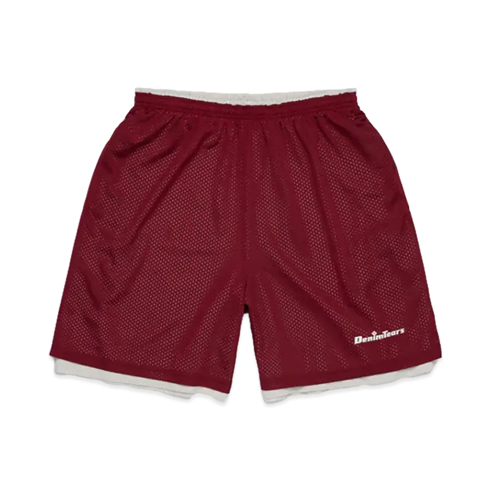 DENIM TEARS DT Sport Double Layer Mesh Short "Red"