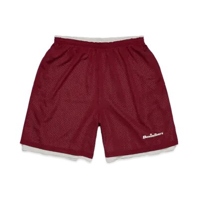 DENIM TEARS DT Sport Double Layer Mesh Short "Red"