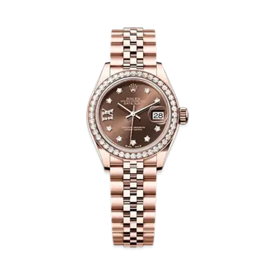 ROLEX Lady-Datejust 28mm Everose Gold Diamond 279135RBR "Chocolate"