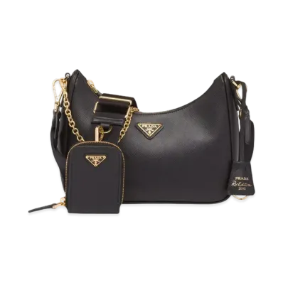 PRADA Re-Edition 2005 Saffiano Leather Bag "Black"