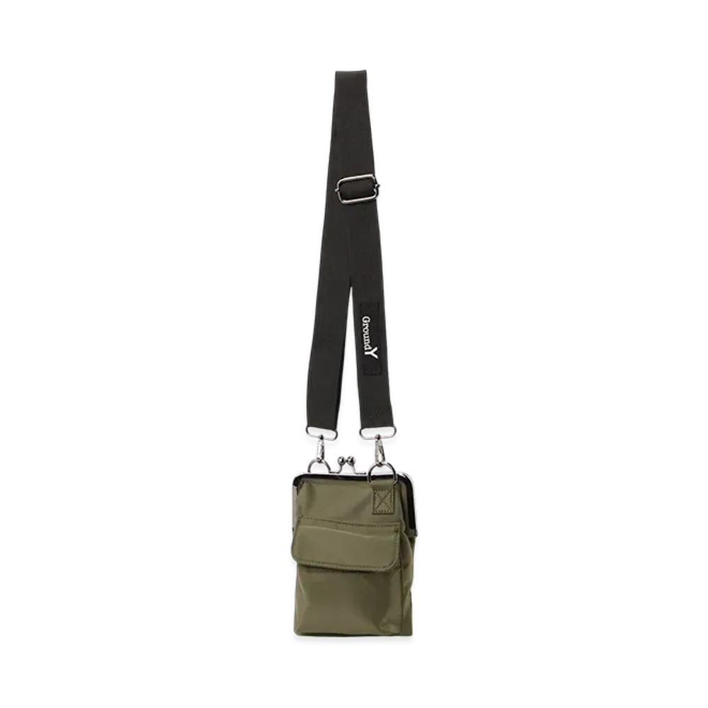 Ground Y Shoulder Bag With Clasp Closure "Khaki"