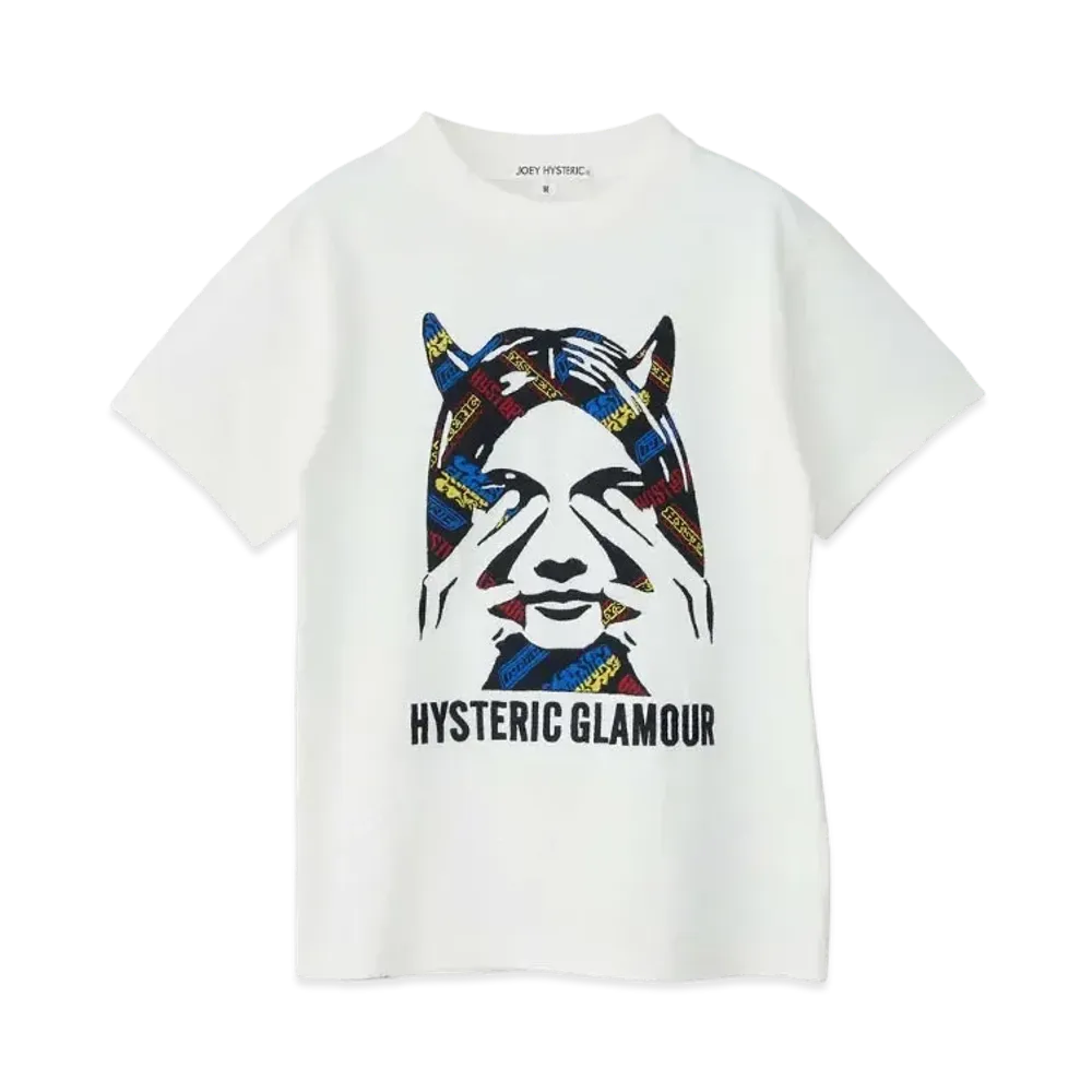 HYSTERIC GLAMOUR See No Evi Lembroidery T-Shirt "White"