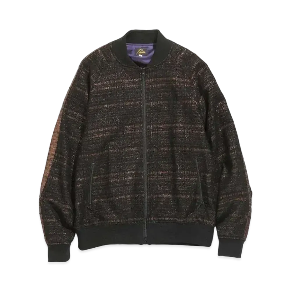 Needles S.L. RIB COLLAR JACKET - W/N/R/PE LAME CLOTH JQ. "Bronze"
