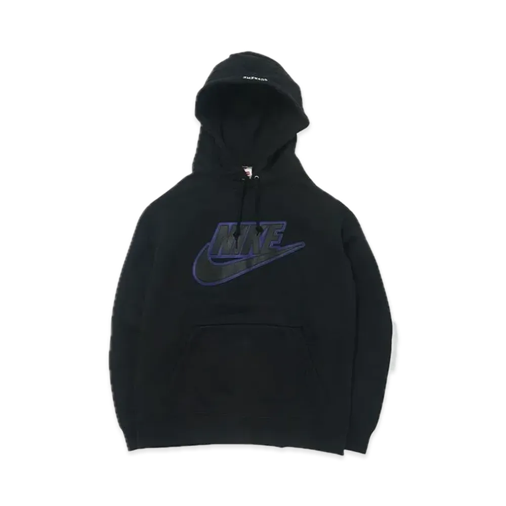 Supreme x Nike Leather Appliqué Hooded Sweatshirt "Black"