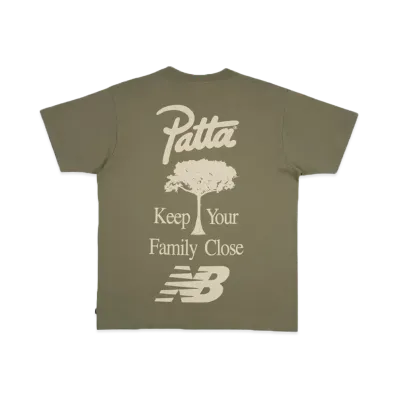 Patta × New Balance Family T-Shirt "Oil Green"