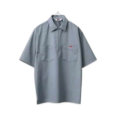 BEN DAVIS Half Zip Shirt "L.Gray"
