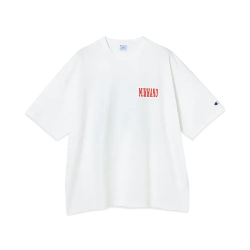 BEAMS x Champion x MIN-NANO Print Tee "White"