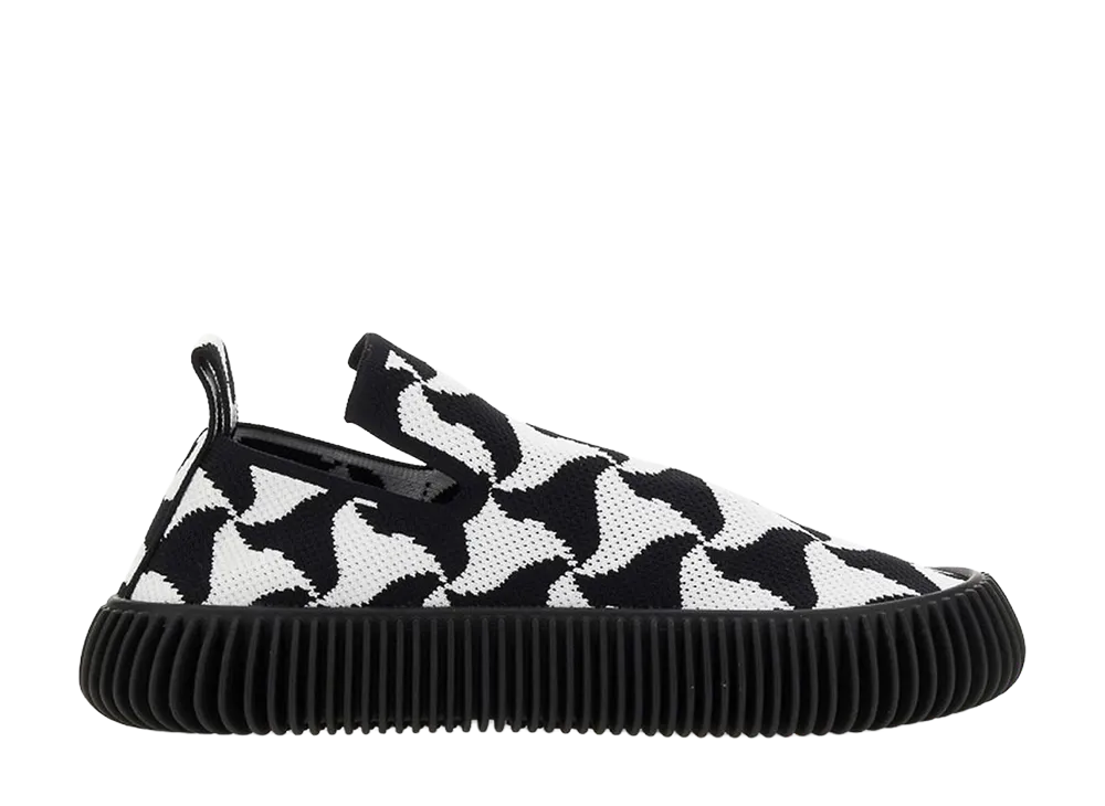 Bottega Veneta Women's Ripple Knit Slip-On Sneakers "Black"