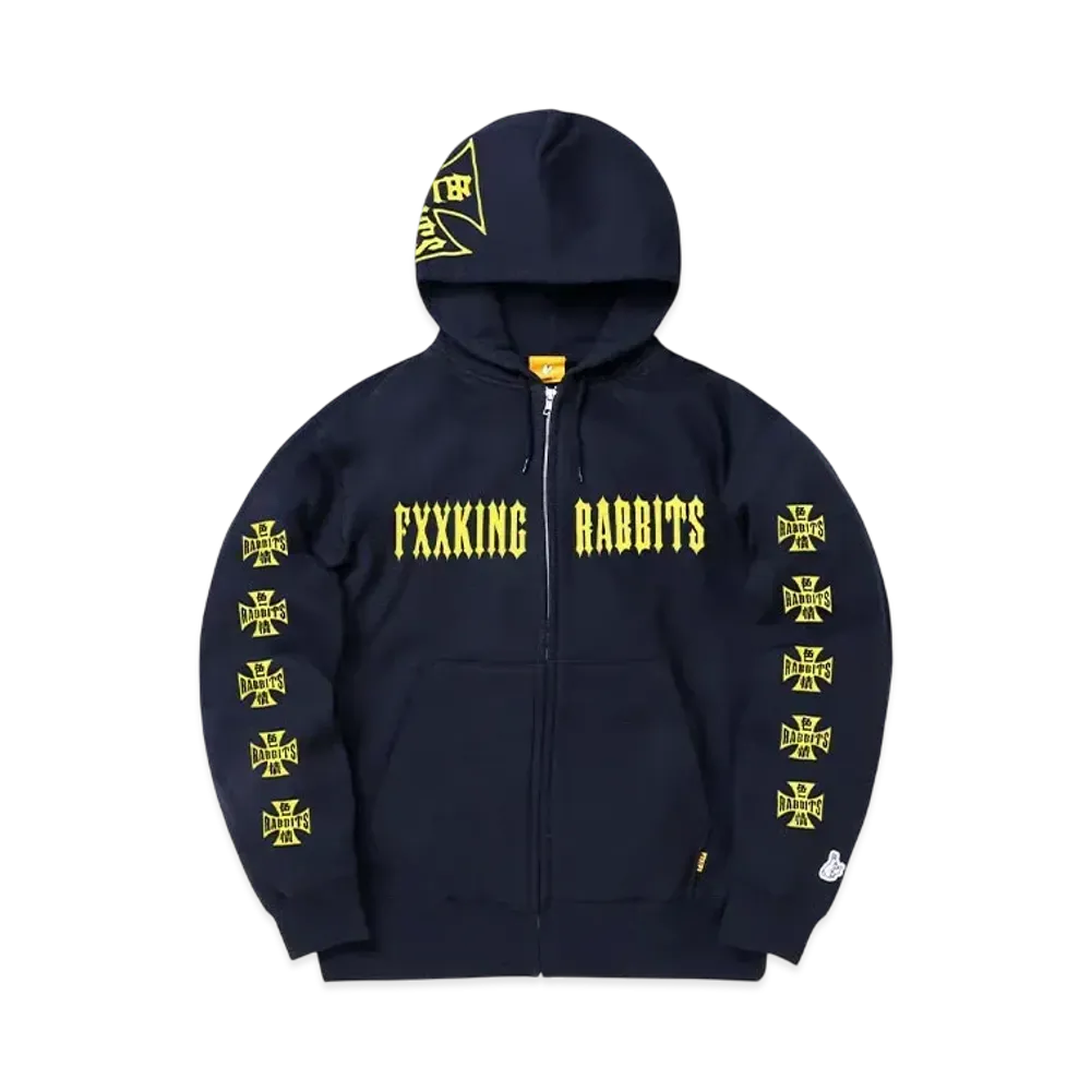 FR2 Sexy Rabbits Zip-Up Hoodie "Navy"