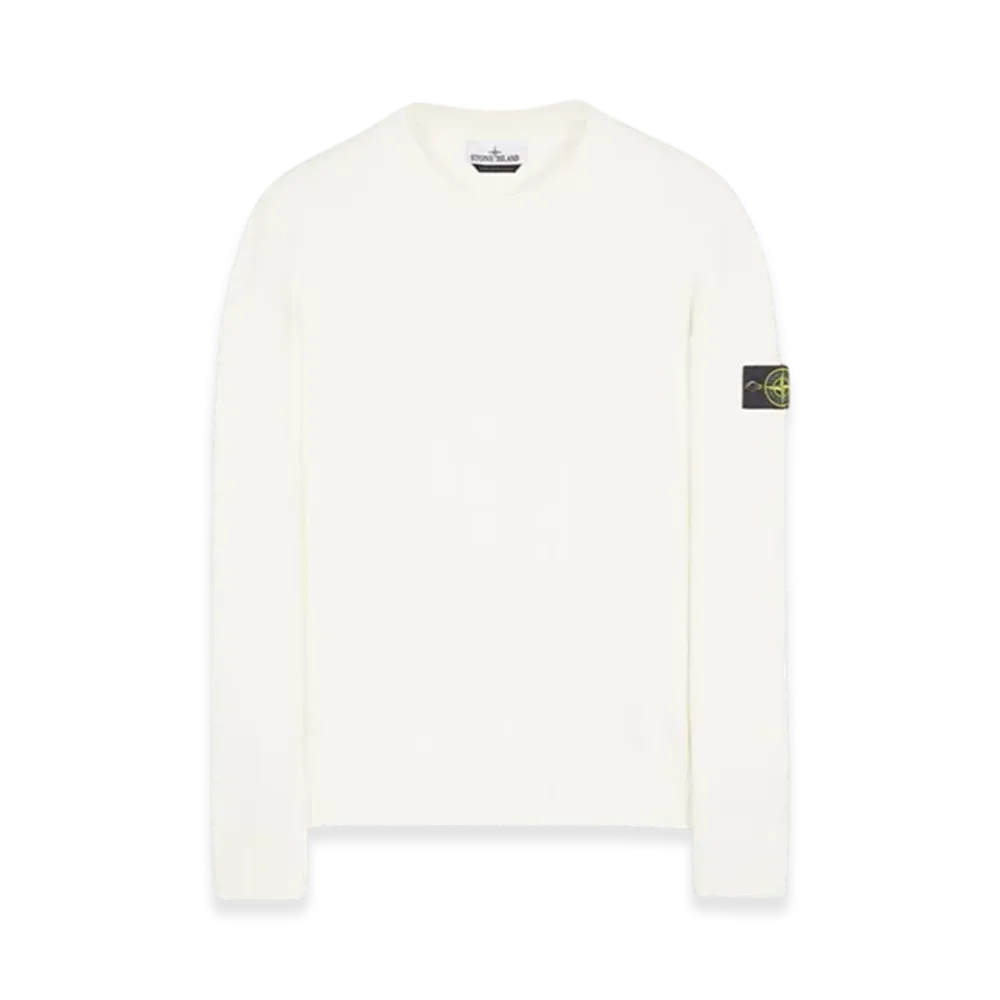 Stone Island 506A2 Winter Cotton Crewneck Knit - 23FW "Natural White"