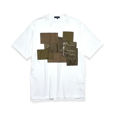 COMME des GARCONS HOMME Multi-Material Mix T-shirt "White"