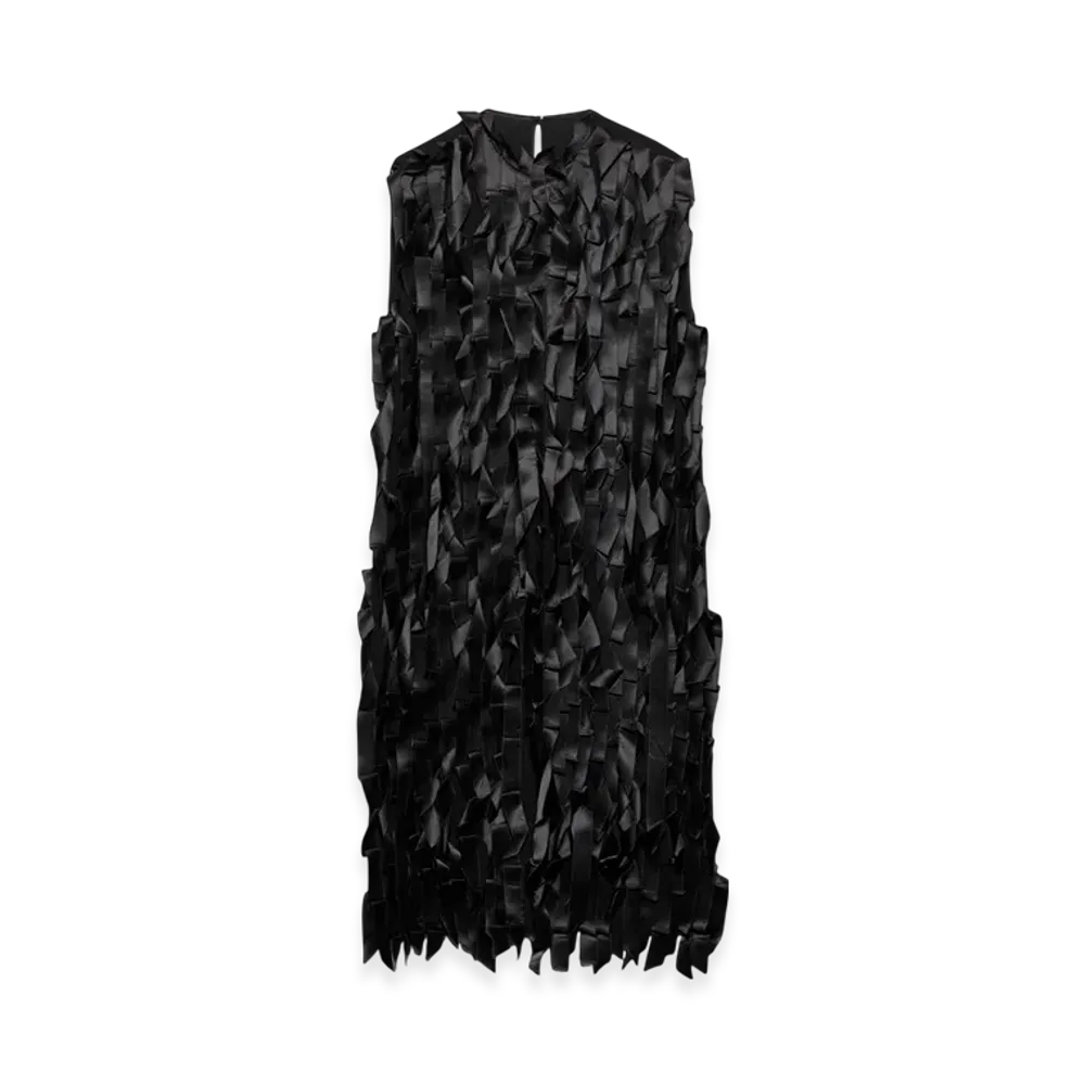 PRADA Women's Sable Dress with Bows "Black"