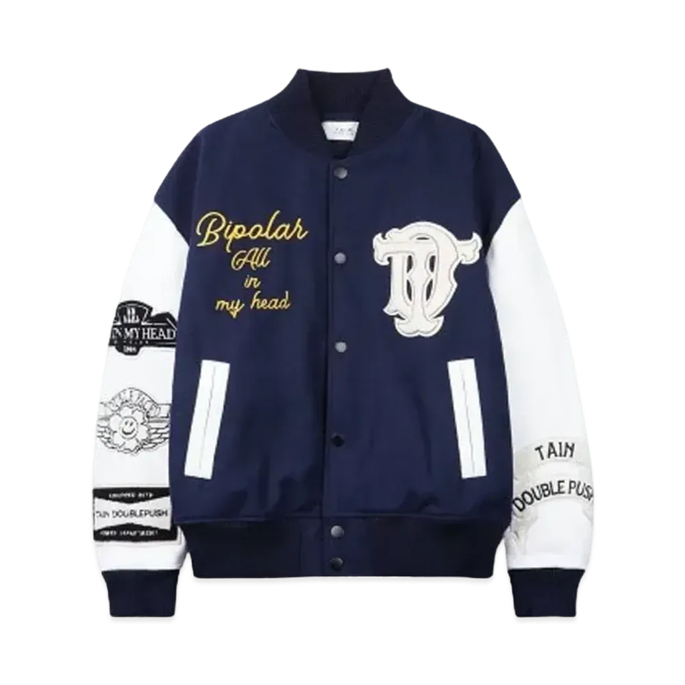 TAIN DOUBLE PUSH BIPOLAR AWARD JACKET "NAVY"