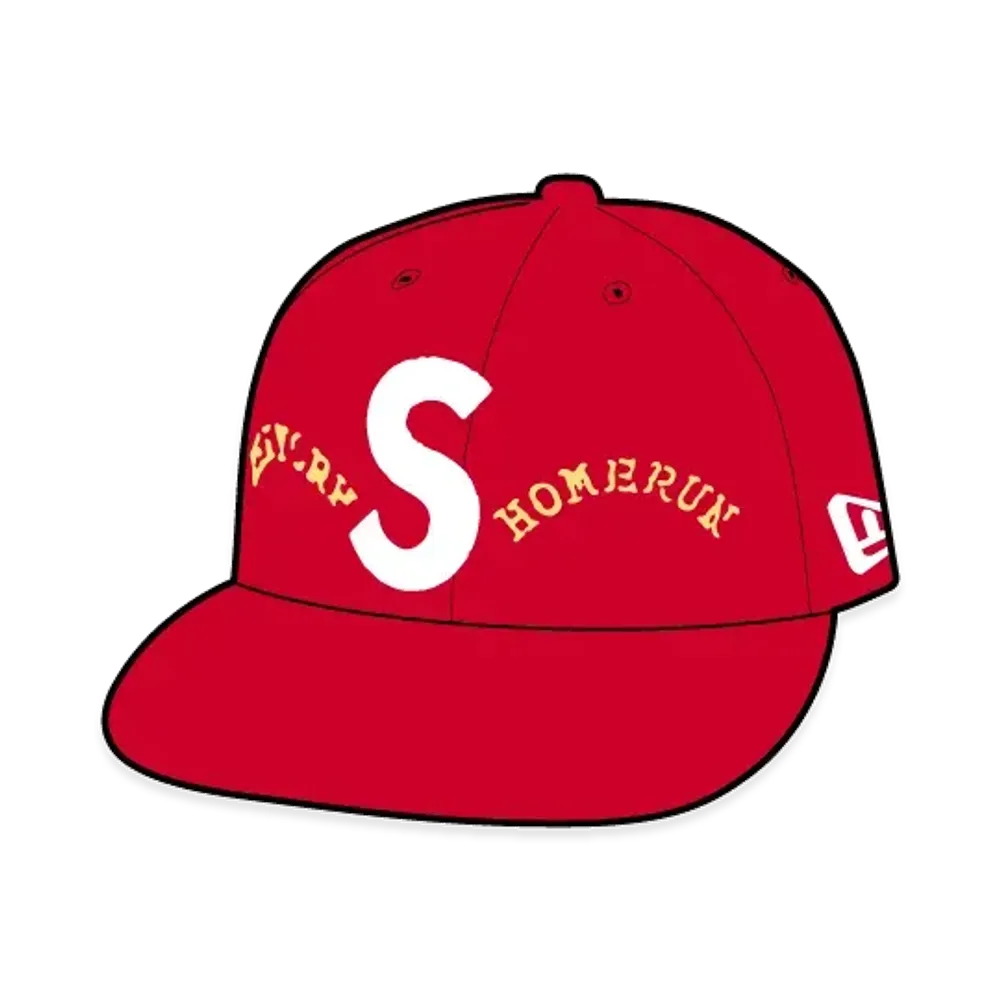 Supreme x Homerun S Logo New Era "Red"