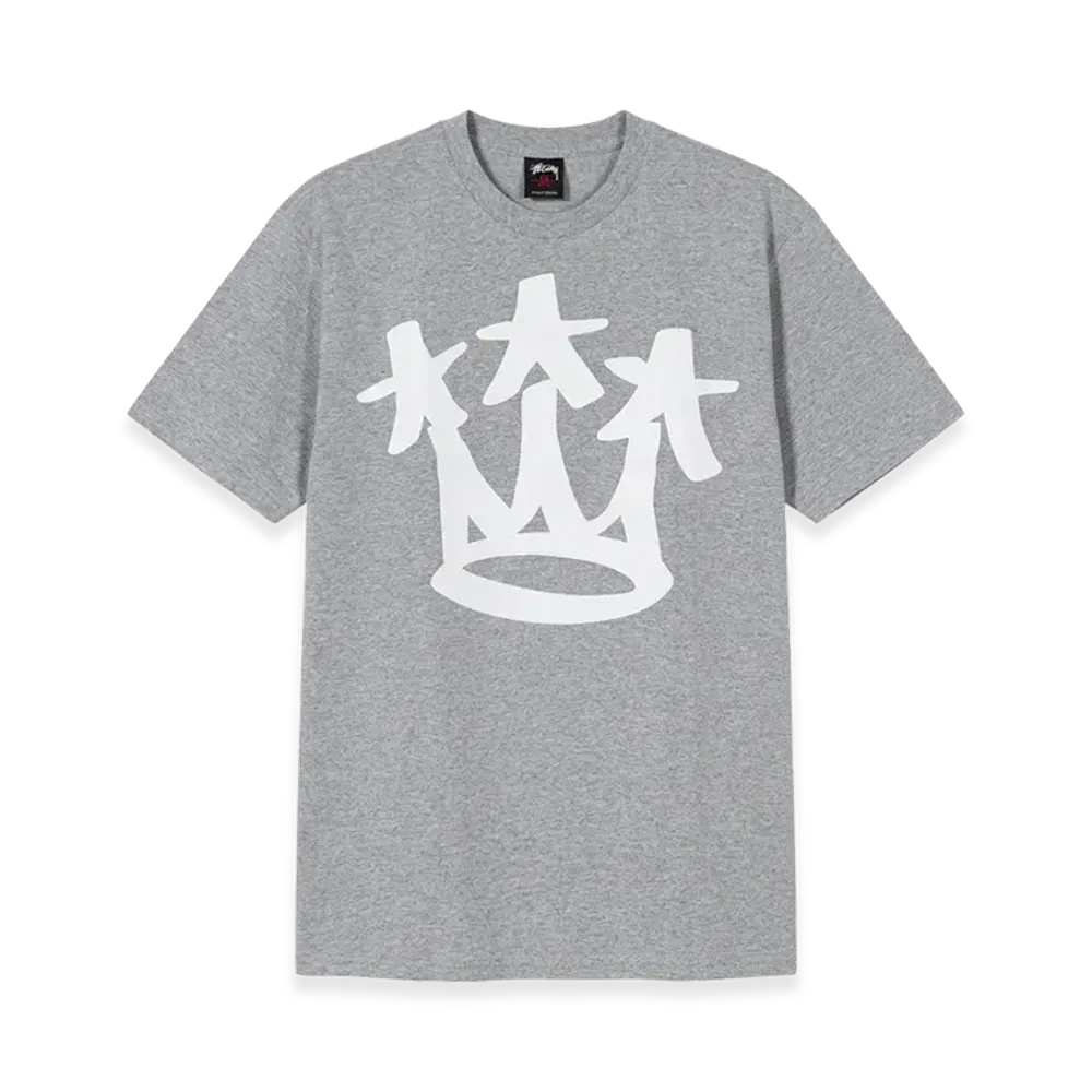 Stussy × HAZE Crown Graffiti Graphic Tee "Grey"