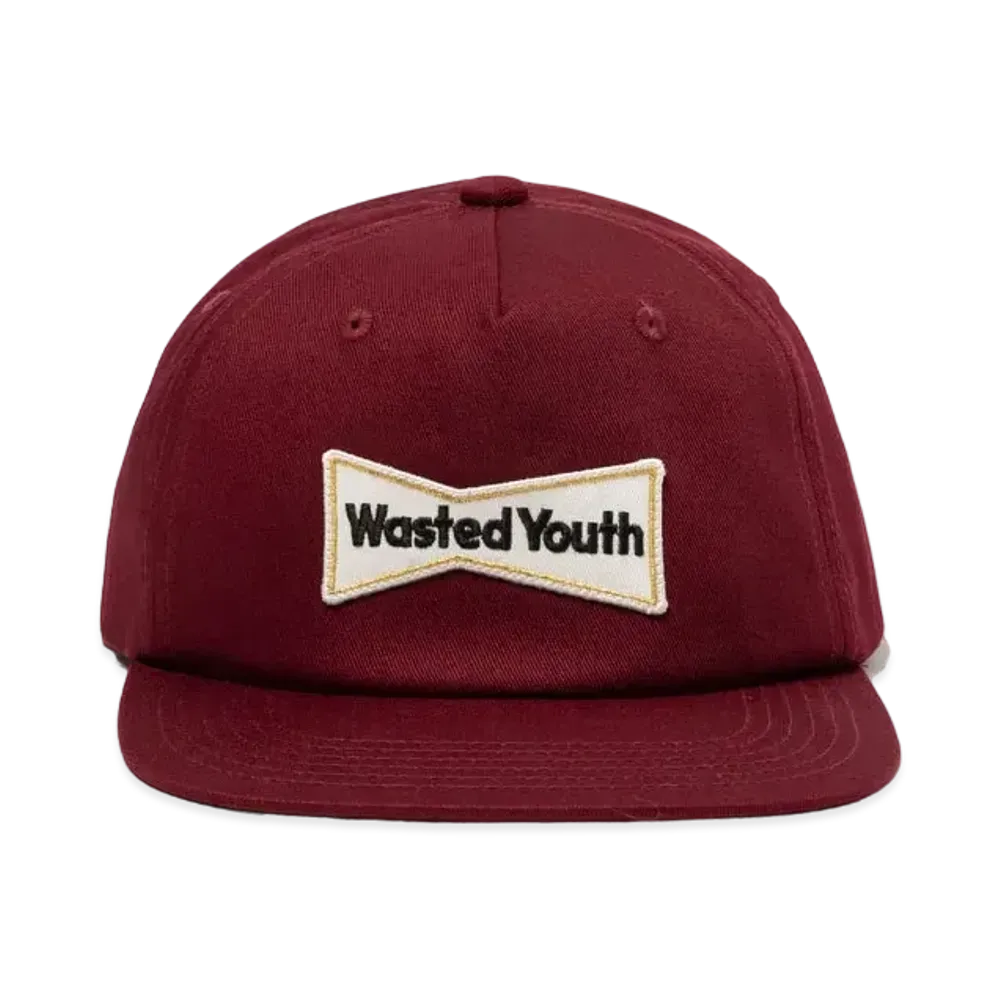 Wasted Youth 5 Panel Snapback Cap "Burgundy" / VERDY