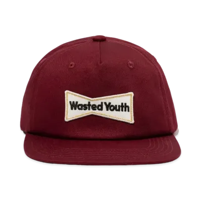 Wasted Youth 5 Panel Snapback Cap "Burgundy" / VERDY