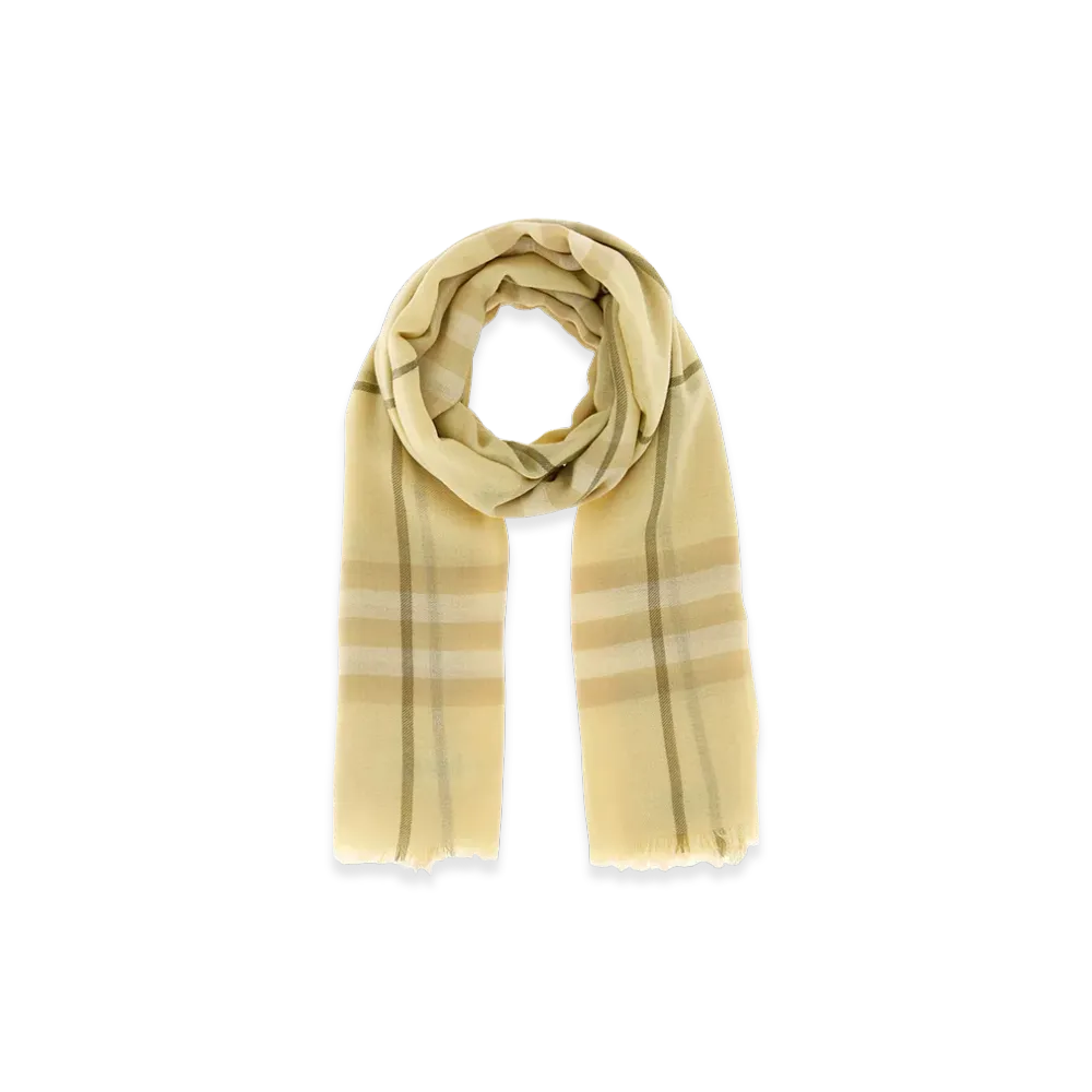 Burberry Embroidered Wool Scarf "Checked"
