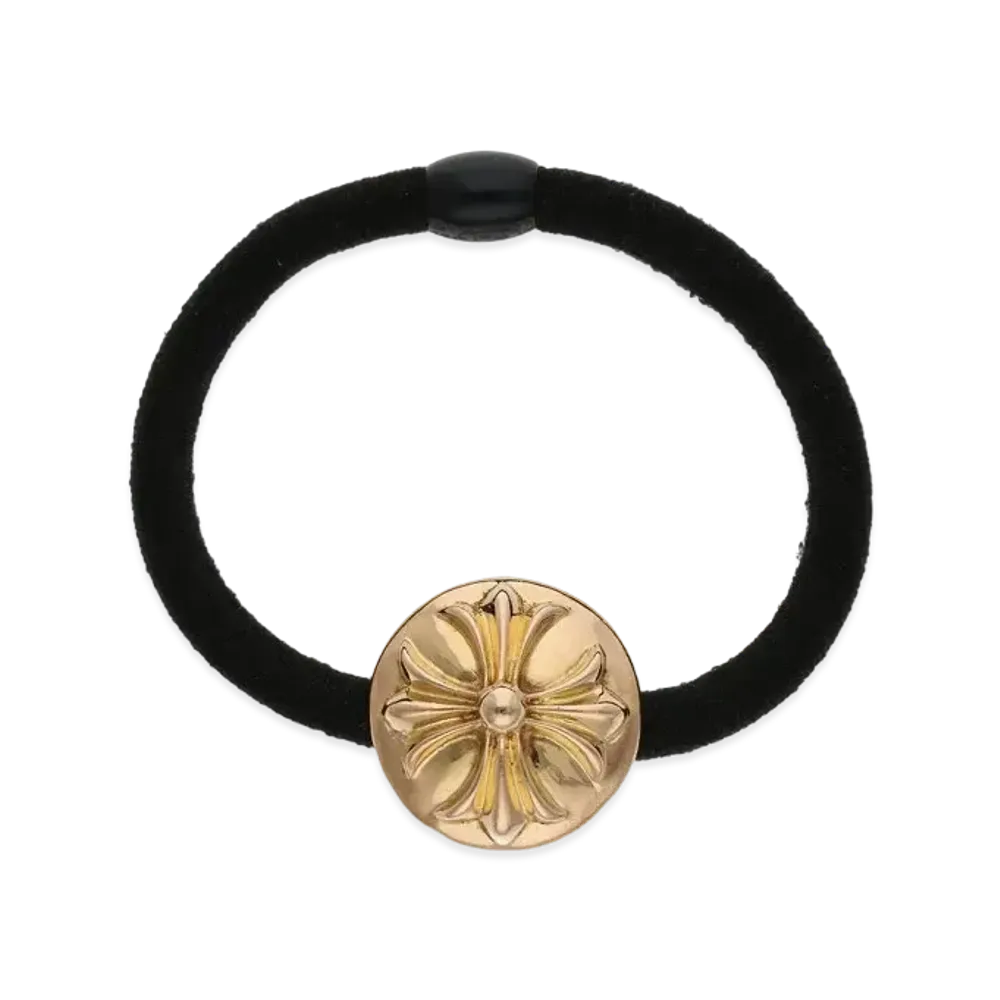Chrome Hearts 22K Cross Ball Hair Band "Yellow Gold"