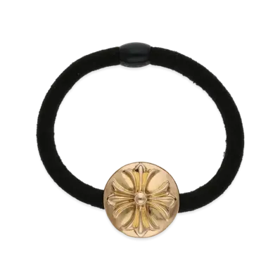 Chrome Hearts 22K Cross Ball Hair Band "Yellow Gold"