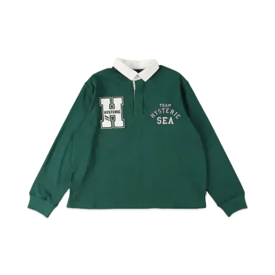 WIND AND SEA x HYSTERIC GLAMOUR Rugby Shirt "Green"