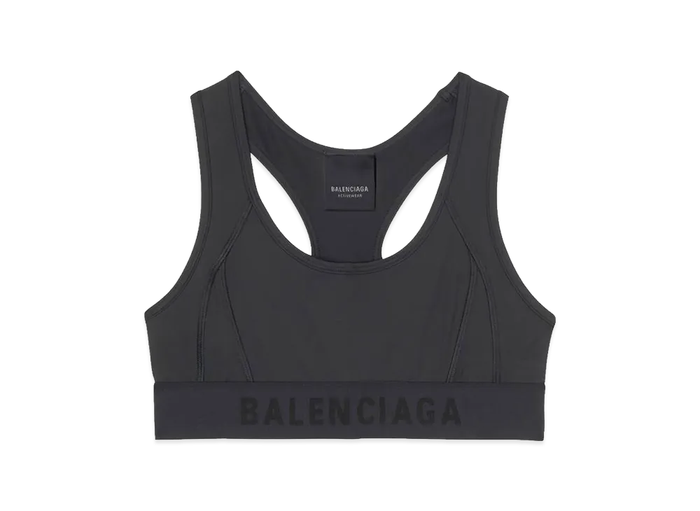 BALENCIAGA Women's 3B Sports Icon Athletic Sports Bra "Black"