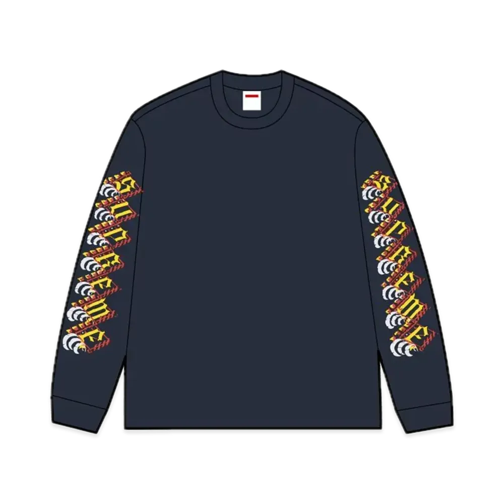 シュプリーム ストロベリー エルエス Tシャツ "ネイビー"