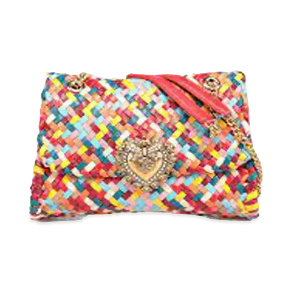 Dolce&Gabbana Devotion Shoulder Bag Large Woven Nappa Multicolor "Multicolor"