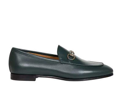 GUCCI Women's Jordaan Loafers "Green"