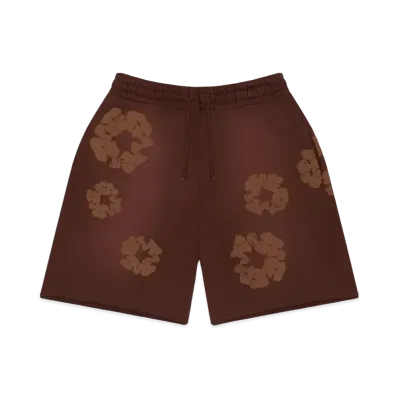 DENIM TEARS Mono Cotton Wreath Sweat Shorts "Brown"