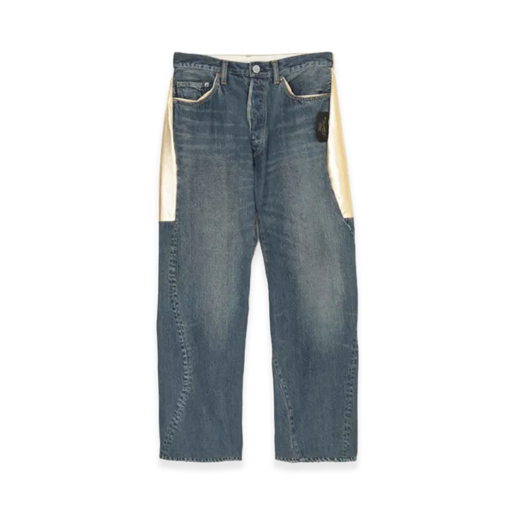 UNDERCOVER Sheepskin Paneled Denim Pants "Indigo"
