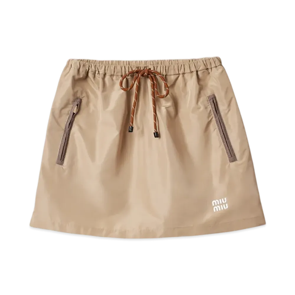 MIU MIU Women's Technical Fabric Miniskirt "Cord"