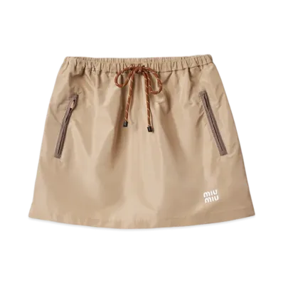 MIU MIU Women's Technical Fabric Miniskirt "Cord"