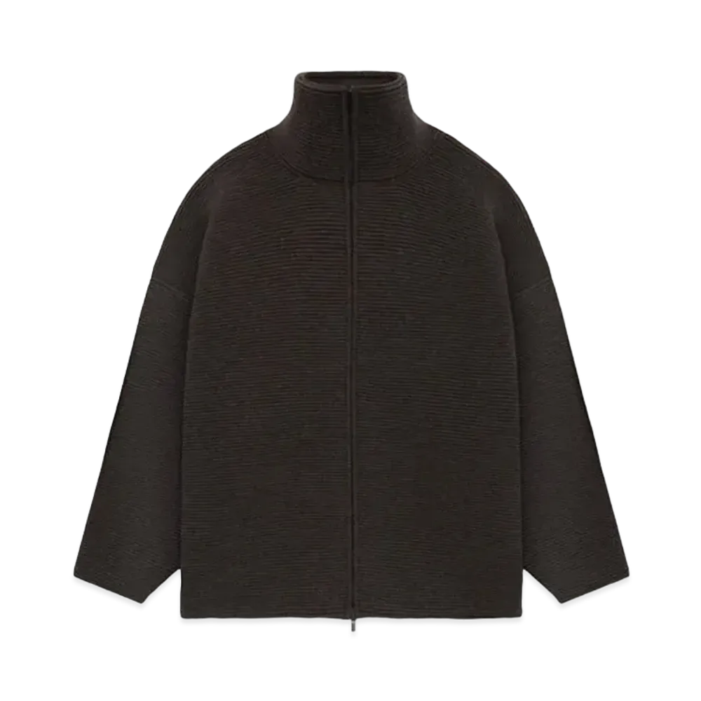 FEAR OF GOD Heavy Ottoman Full Zip Sweater "Wood"