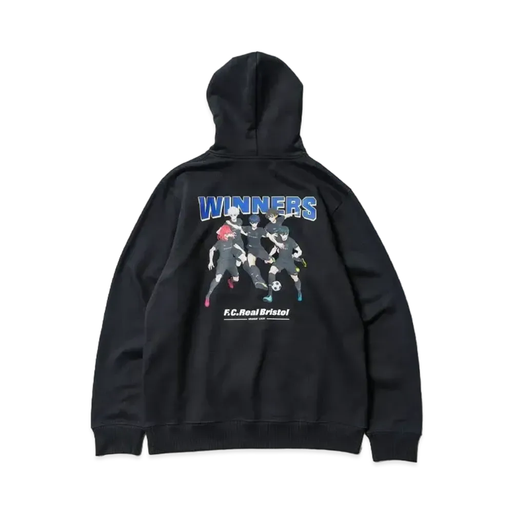 F.C.Real Bristol x BLUE LOCK Winners Sweat Hoodie "Black"