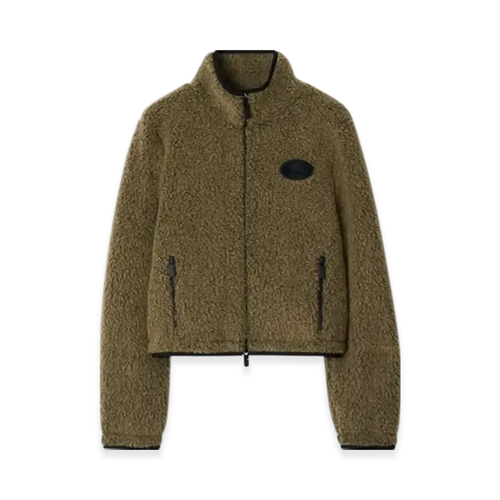 Burberry Cropped Fleece Jacket "Meyer Melange"