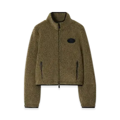 Burberry Cropped Fleece Jacket "Meyer Melange"