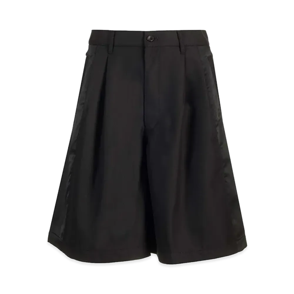 COMME des GARCONS SHIRT Wool Gabardine Shorts "Black"