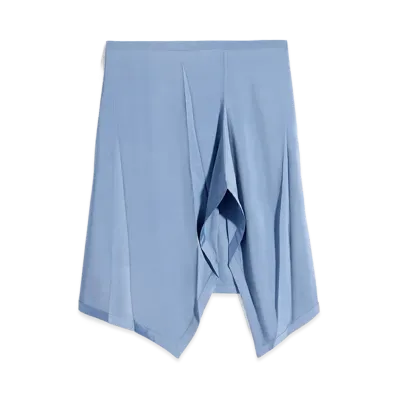 LEMAIRE Women's Poly-Viscose Twill Creased Scarf Skirt "Horizon"