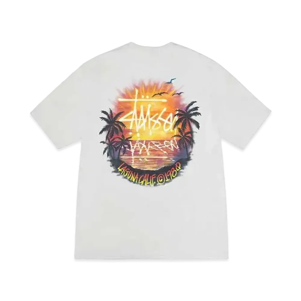 Stussy Sunset Tee "Fog"
