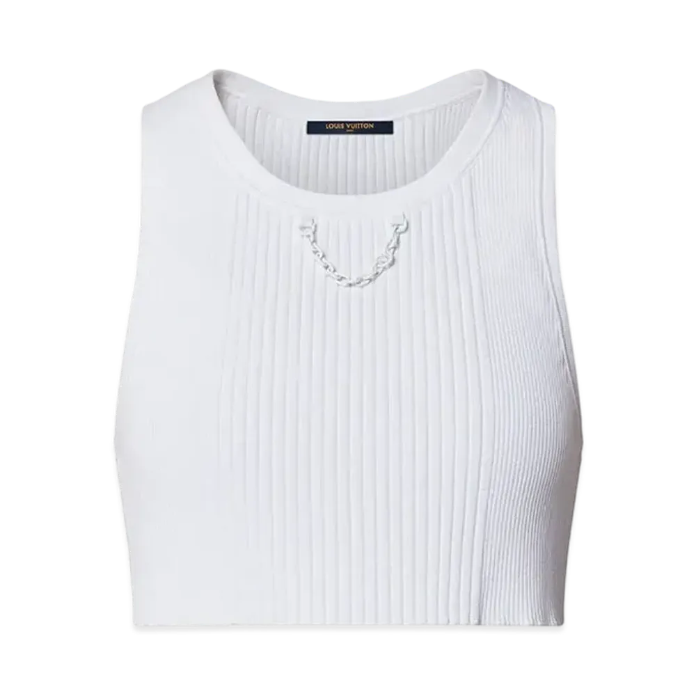Louis Vuitton x Yayoi Kusama Ribbed Knit Crop Top "Blanc"