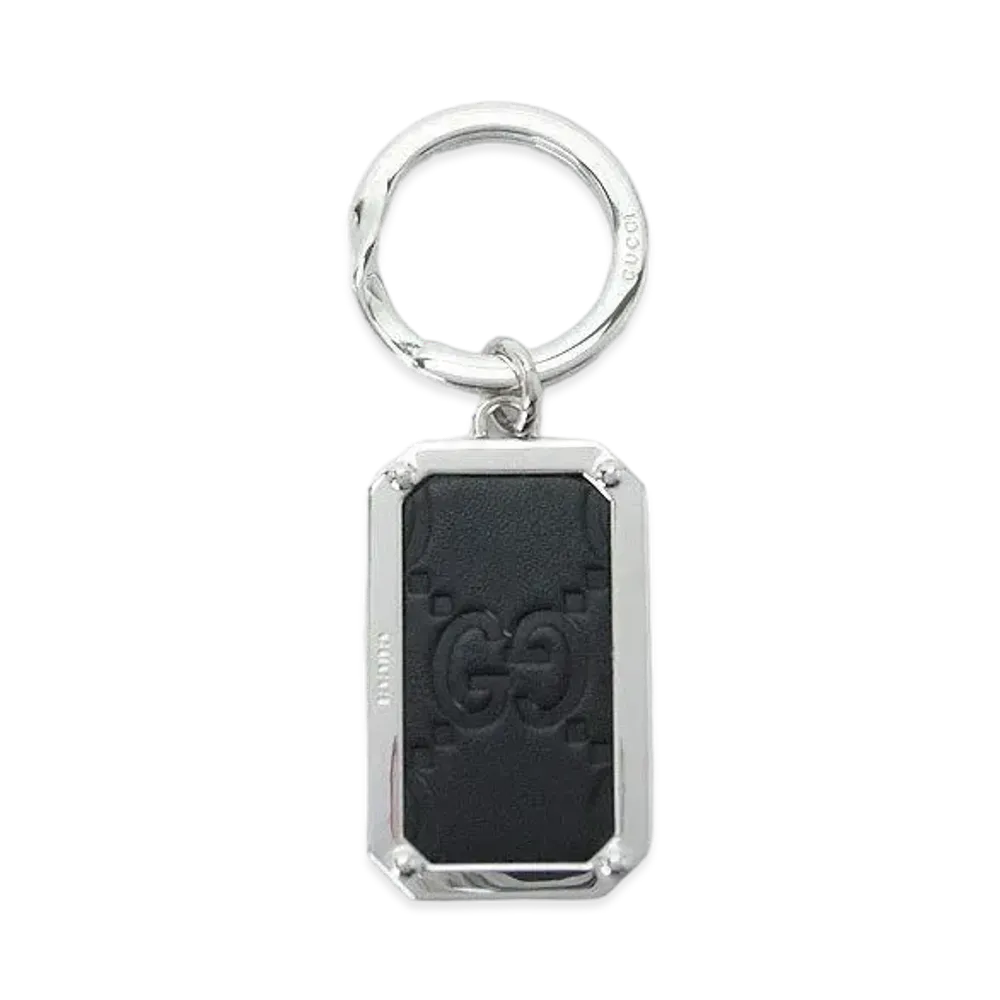 GUCCI Guccissima Key Holder "Black/Silver"