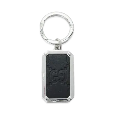GUCCI Guccissima Key Holder "Black/Silver"
