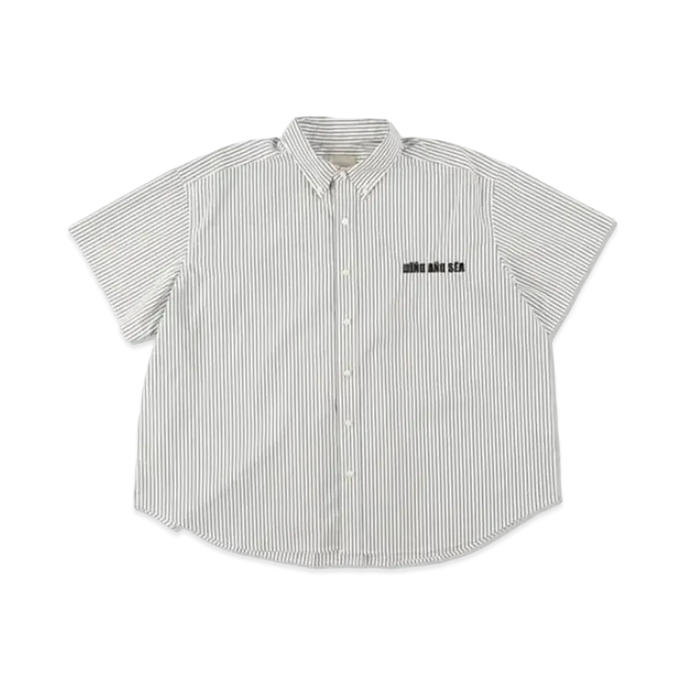 WIND AND SEA WDS x HANGOVERZ Balloon Ox Ford S/S Shirt "Stripe"