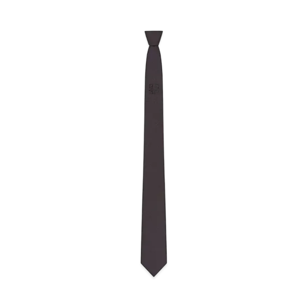 GIVENCHY 4G Tie In Silk With Rhinestones "Black"