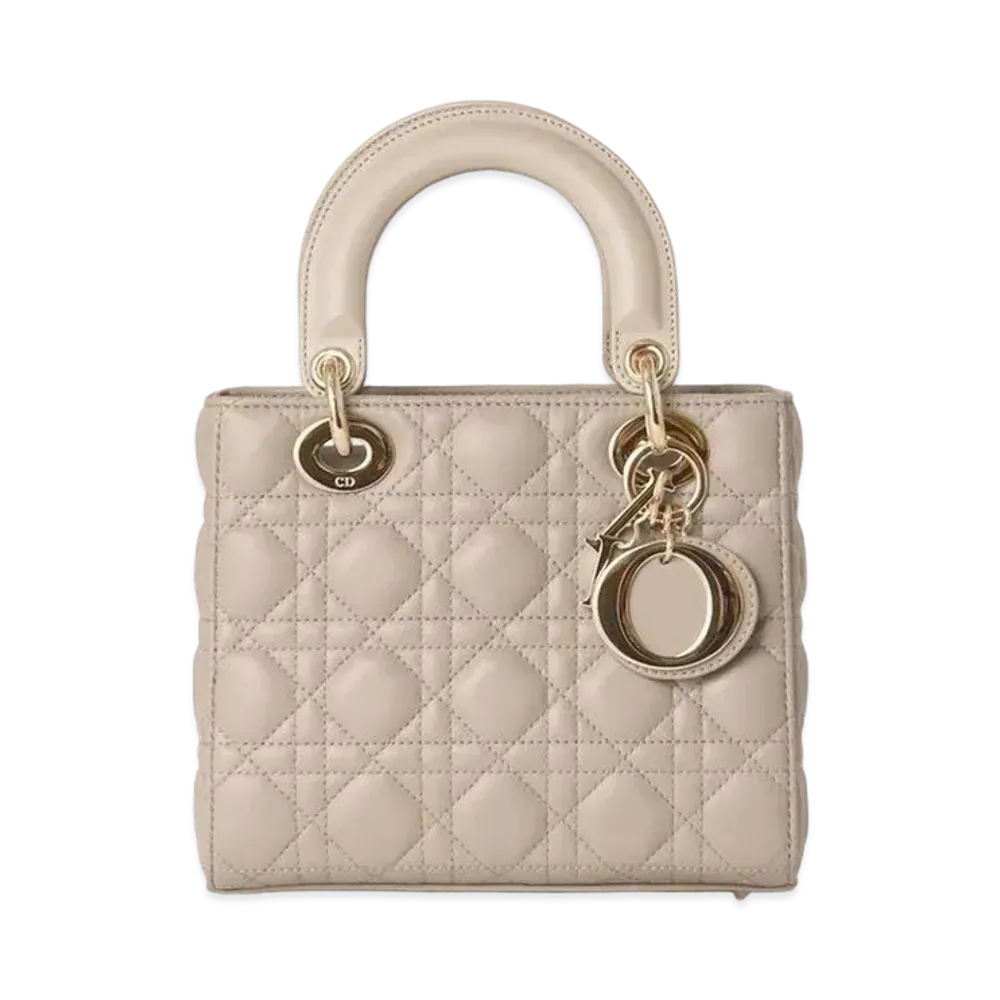 Dior Small Lady Bag My ABCDior Cannage Lambskin "Caramel Beige"