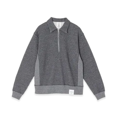 HYKE Collared Sweat Shirt "Charcoal"